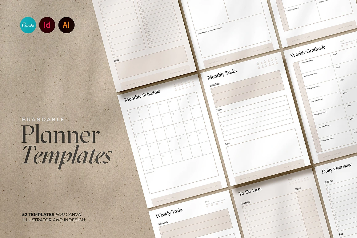 Brandable Planner PDF Templates